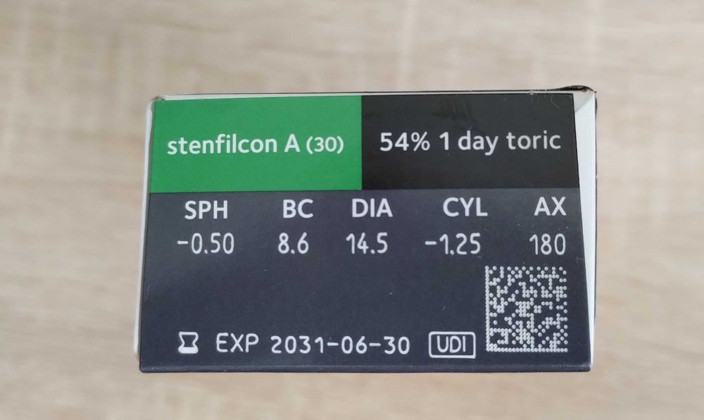 Soczewki iWear harmony Astigmatism SPH: -0.5 / CYL: -1.25 JEDNODNIOWE