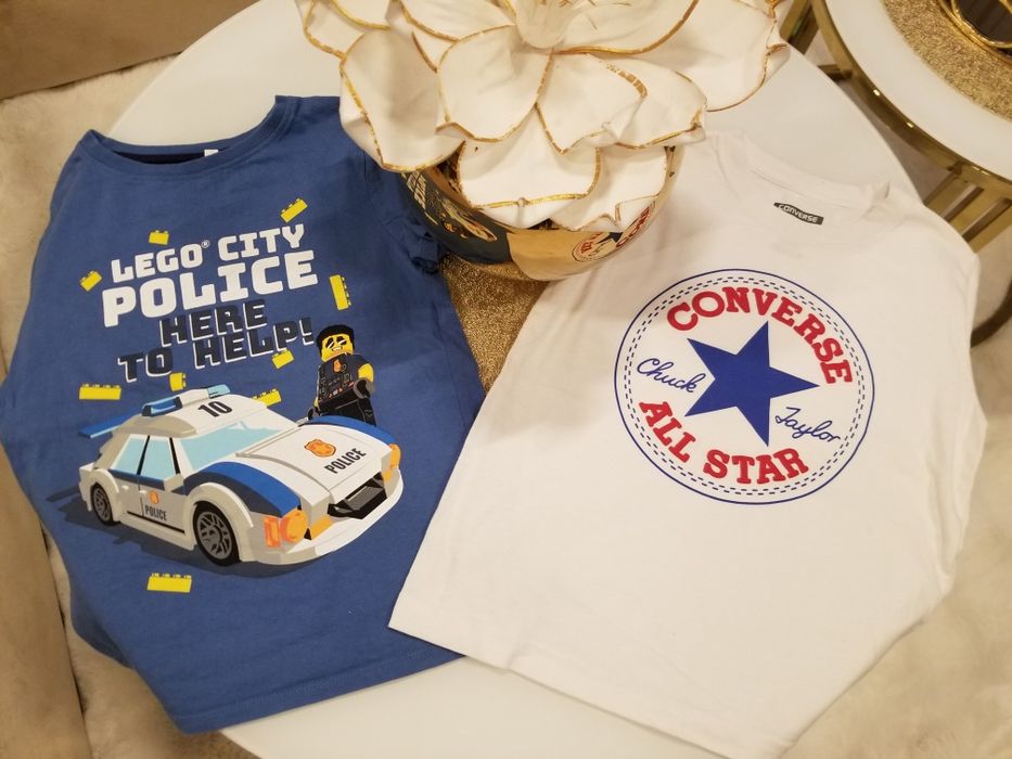 T-shirt bluzka koszulka lego policja converse 110/116