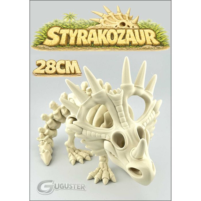 Szkielet Dinozaura – Styrakozaur (Styracosaurus) | ruchomy, druk 3D