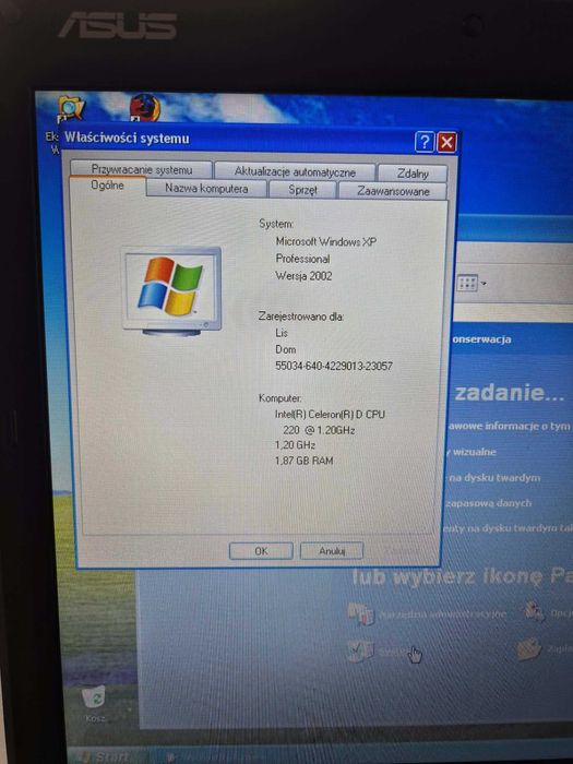 Laptop Asus K50C Intel Celeron 220, Windows XP