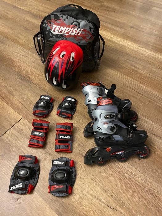 Rolki chłopience Tempish zestaw z kaskiem roz.30-33