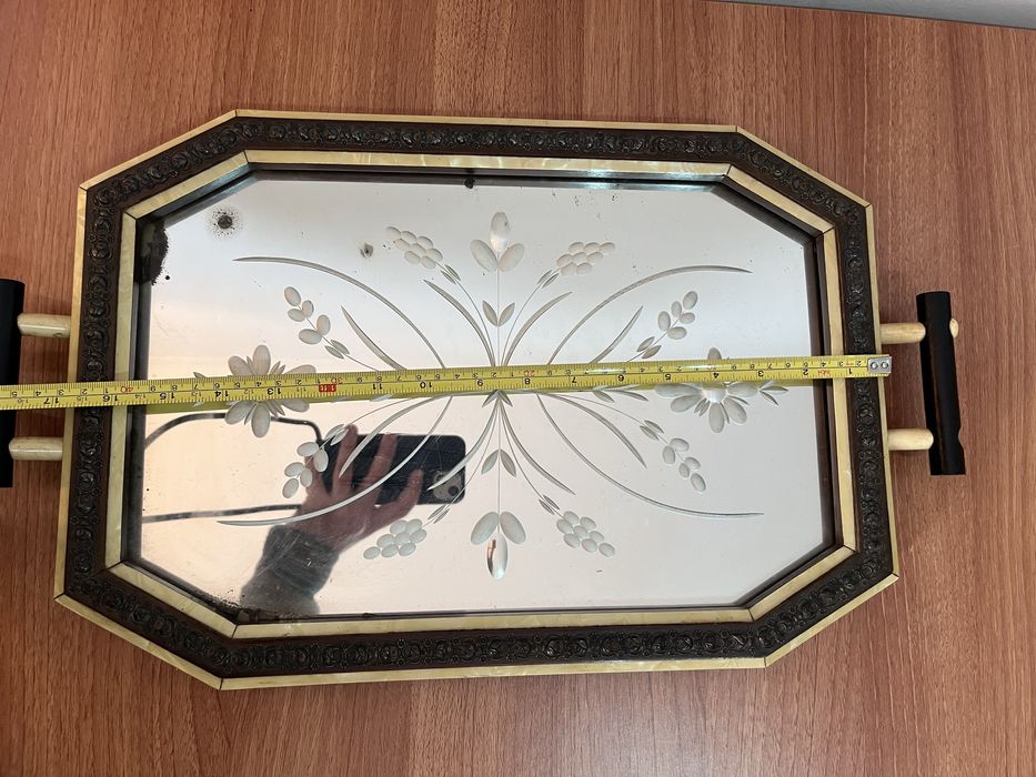 Tabuleiro espelho antigo