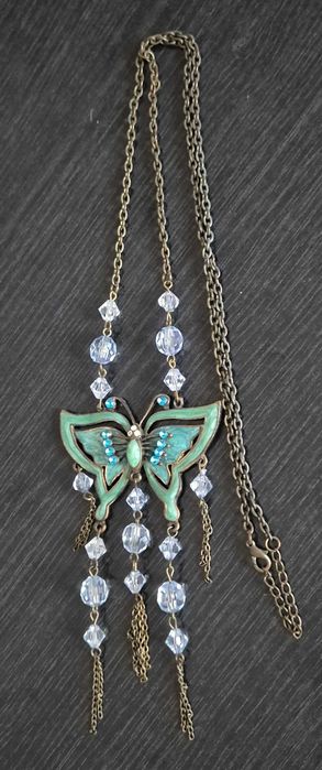 Naszyjnik - motylek z okresu PRL z szuflady babci.