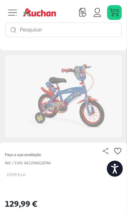 Bicicleta Criança Spiderman - HAPPY DAY