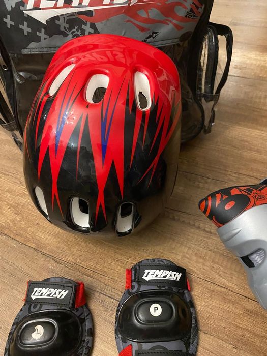 Rolki chłopience Tempish zestaw z kaskiem roz.30-33