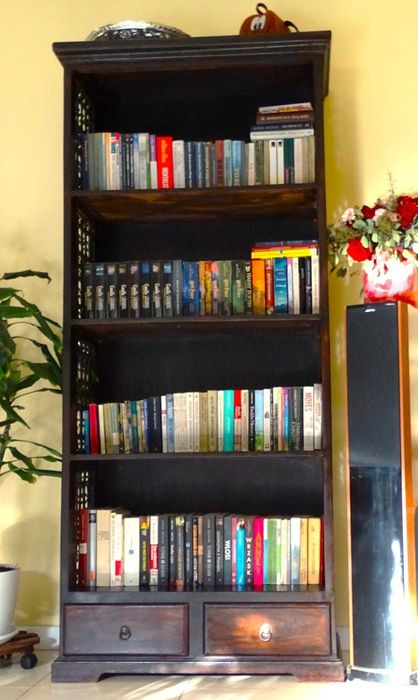 Biblioteka / witryna z drewna egzotycznego palisander - AlmiDecor