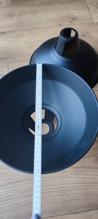 Zestaw 2 klosze do lampy sufitowej loft czarny mat
