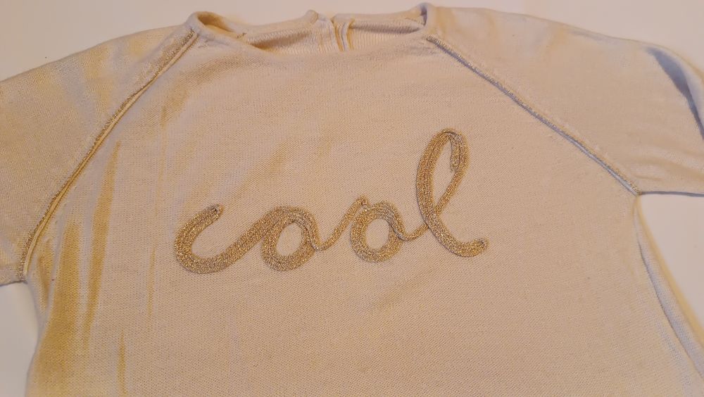 Camisola malha fina. Menina 7 Anos