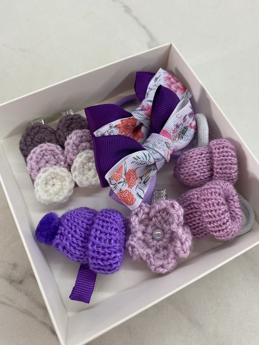 Резинки бантики для волосся (квіти, квіточки, заколки)