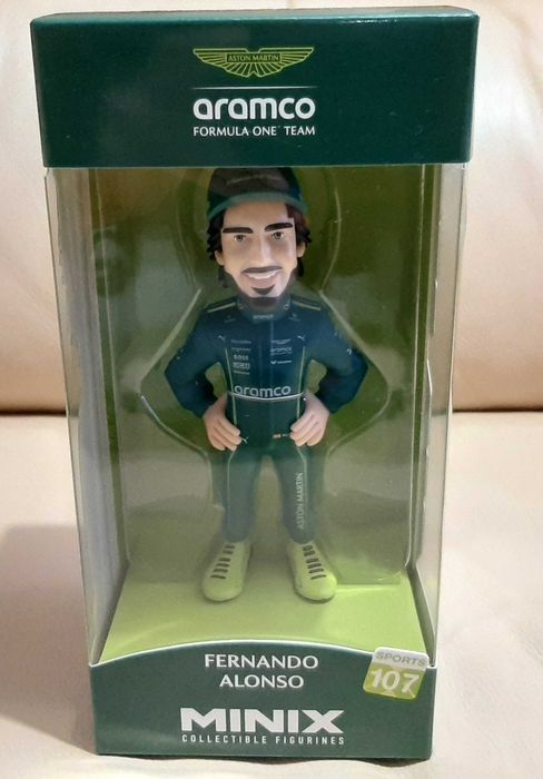 Fernando Alonso F1 Aston Martin figura Minix