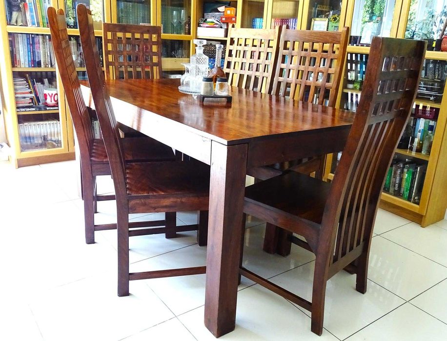 Piękny, orientalny komplet do jadani: stół 160x90 + 6 krzeseł