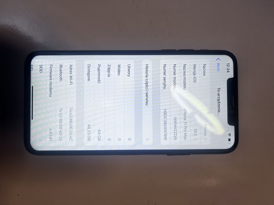 iPhone 11 Pro Max 64 GB Stan Wizualny Jak Nowy -Bateria 100% Etui Gratis