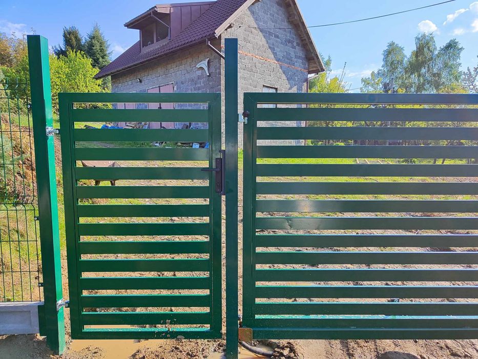 Ogrodzenia palisadowe bramy przesuwne skrzydłowe przęsła furtki