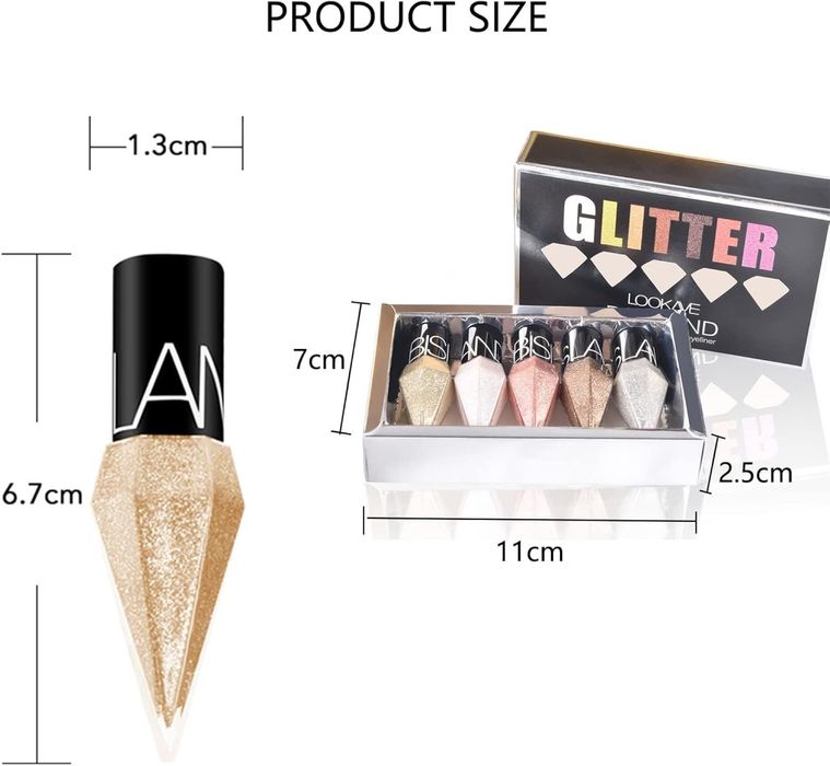 Набір блискучих підвовдок для очей 5шт