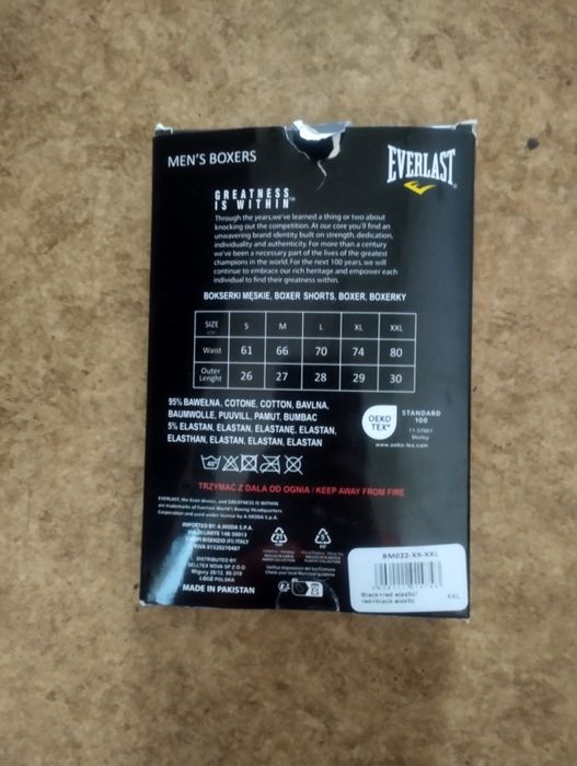 Bokserki męskie 2 pary Everlast 2XL