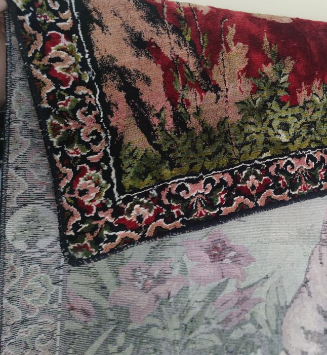 Tapeçaria de parede com leões – peça decorativa clássica em tecido