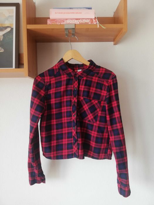 Krótka koszula w kratę