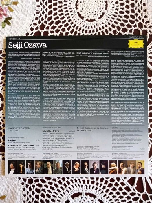 Seiji Ozawa, Deutsche Grammophon, Ravel, Bolero, vinyl LP