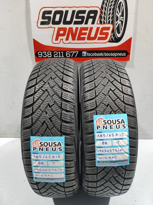 2 pneus semi novos 185-65R15 Vredestein - Oferta dos Portes 80 Euros