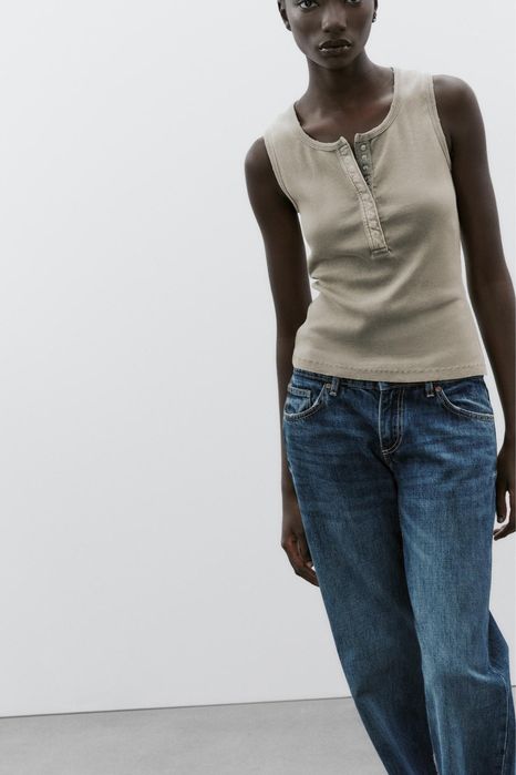 Варений топ у рубчик Zara