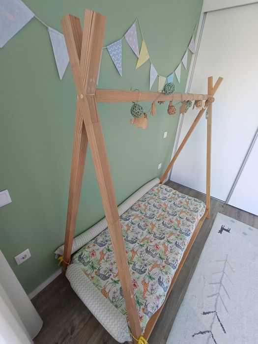 Cama tipi montesori com colchão