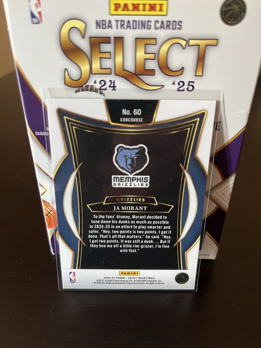Ja Morant Nº60 Memphis Grizzlies Select 2024/25 carta NBA