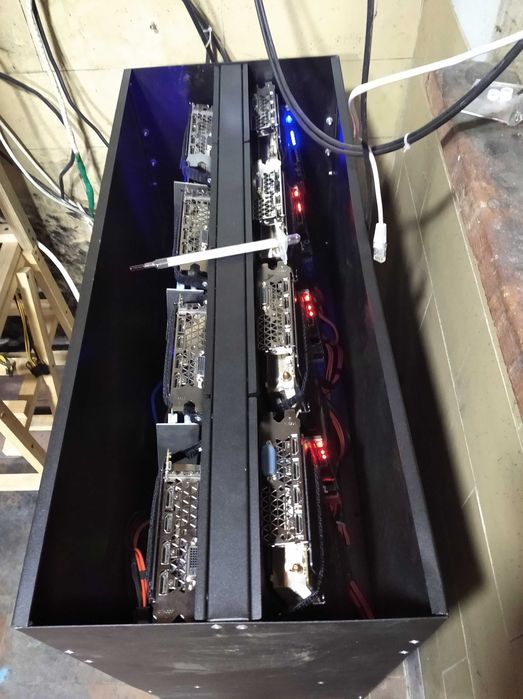 Майнинг ферма 8*1080ti в корпусе