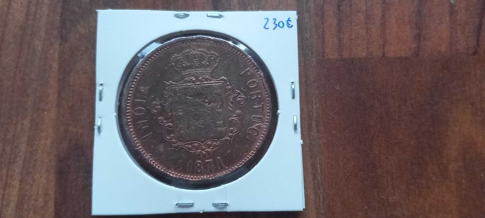 Moeda Tanga 1871 D. Luís  - Índia
