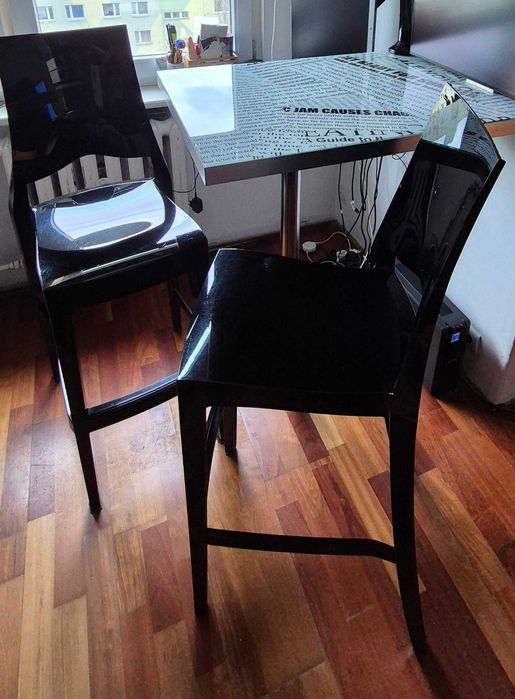 Krzeslo barowe Sgabello Glenda scab design czarny