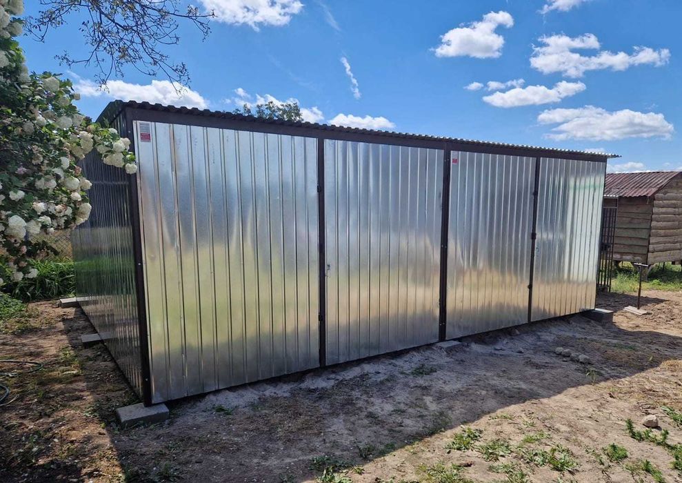GARAŻ blaszany dwa stanowiska GARAŻE blaszane 6x5 7x5 8x5 PROMOCJA