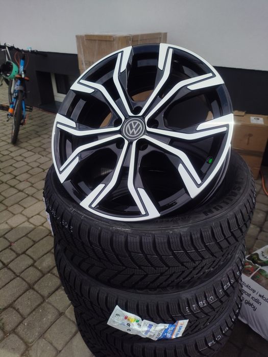 Kompletne koła zimowe 17 5x100 57.1 et35 opony sailun evo2 205/55/17  Seat arona VW taigo t-cross tcross opony 2026 nowe świeże