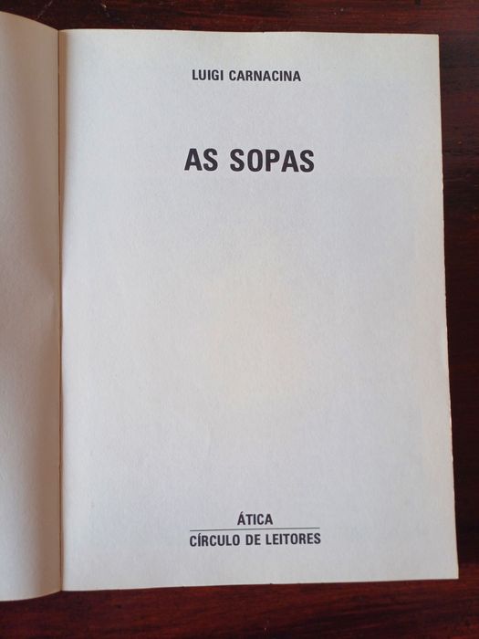 Livro de culinária "As sopas - Os triunfos da boa cozinha"