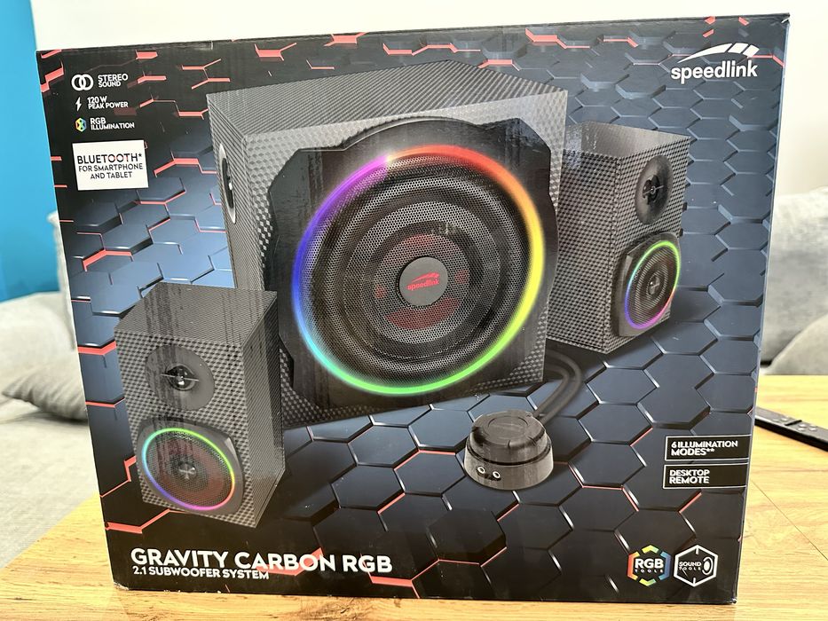 Głośniki gravity carbon RGB