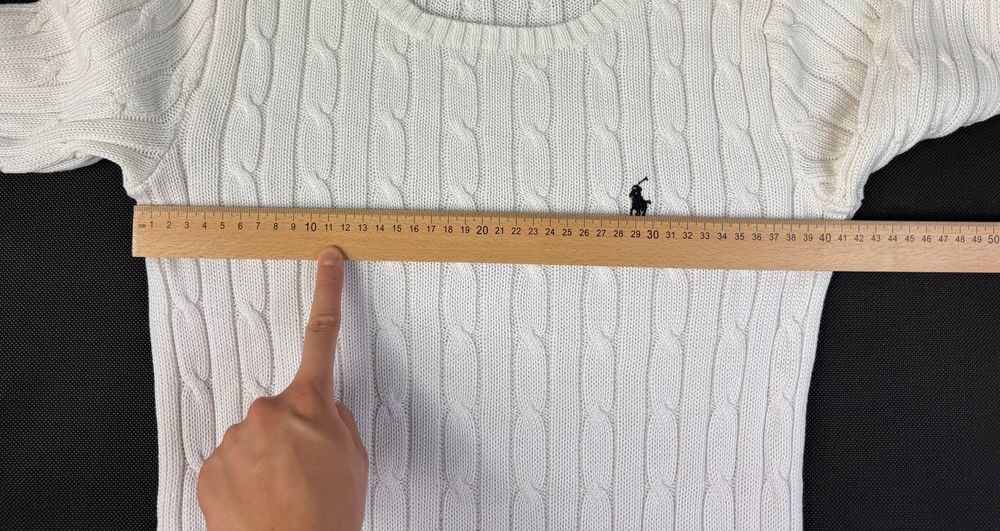 Sweter Warkocz Ralph Lauren Biały 100% Bawełna 413