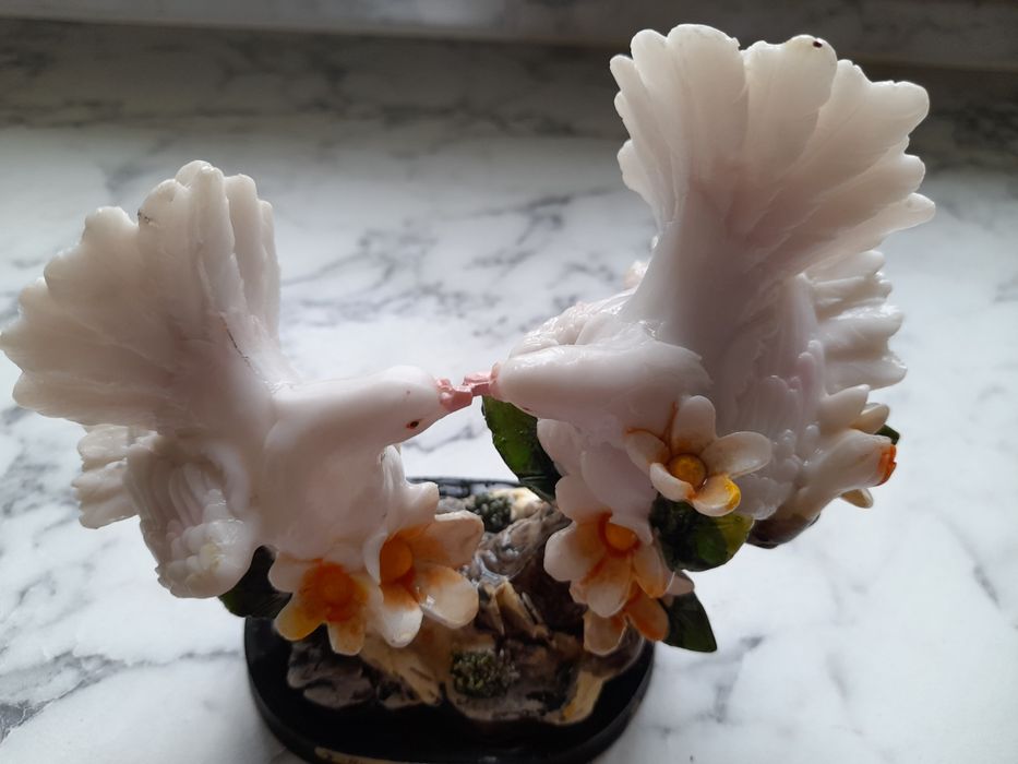 Статуэтка воин металл.,голуби,будда