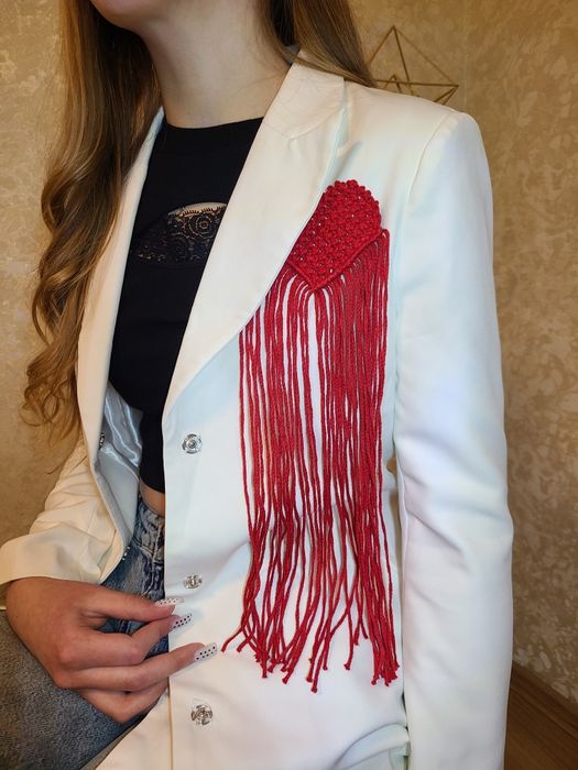 Брошка серце макраме/пояс припинда/ пташка / аксесуари