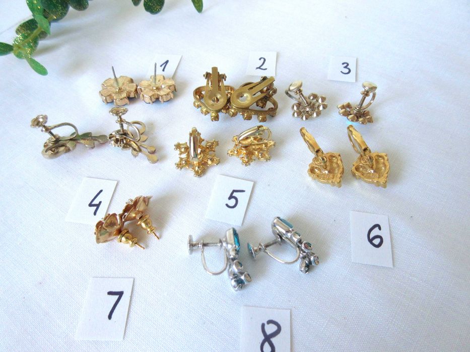 Stara biżuteria kolczyki klipsy lata 80