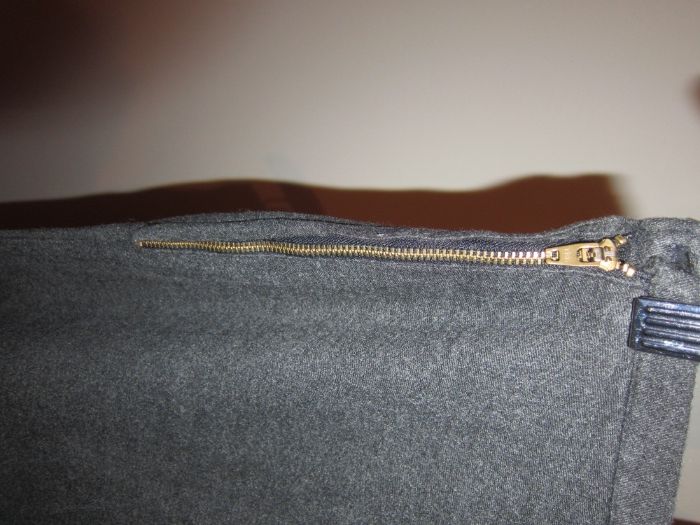 Calças de Senhora de Inverno Cinzentas de Fecho ao lado Tam 36-38 Usa