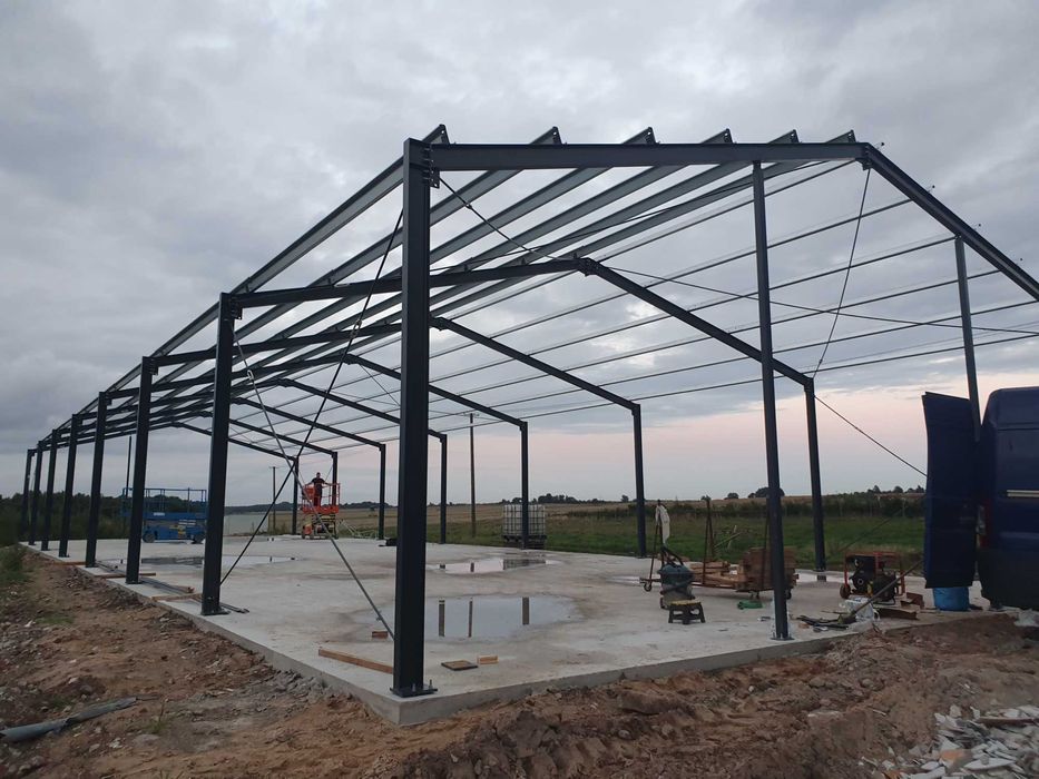 Konstrukcja Hali 15x30x5m 450m2 Konstrukcje stalowe hale PRODUCENT