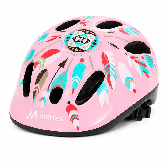 Kask rowerowy dziecięcy Martes XS 44-48 cm różowy Baldo Helmet Girl