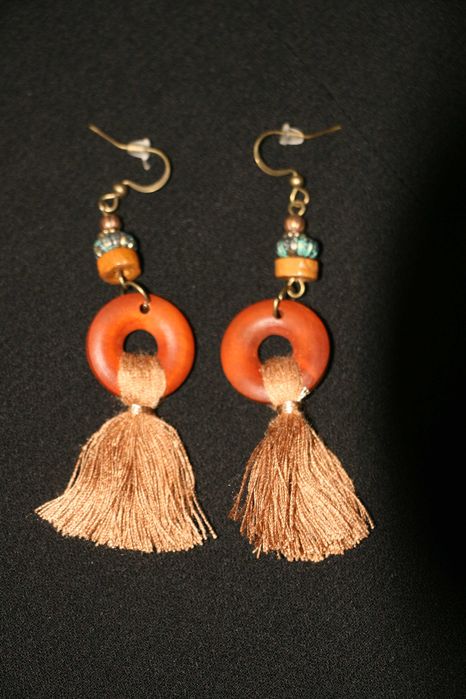 Brincos Handmade em Madeira