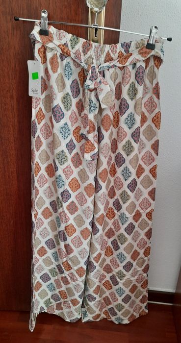 CALÇA algodão+linho  NOVA L/XL