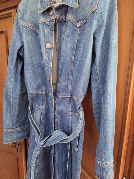 Casaco comprido de ganga da Please