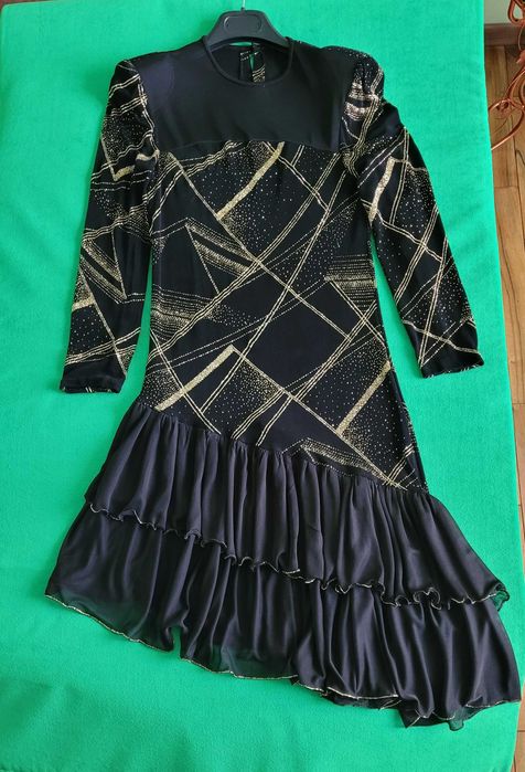 Платье чёрное с золотом  (Италия)