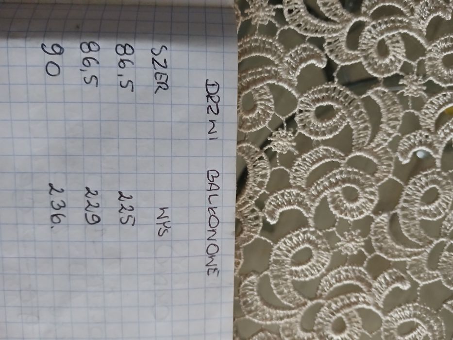 Drzwi balkonowe białe obustronnie