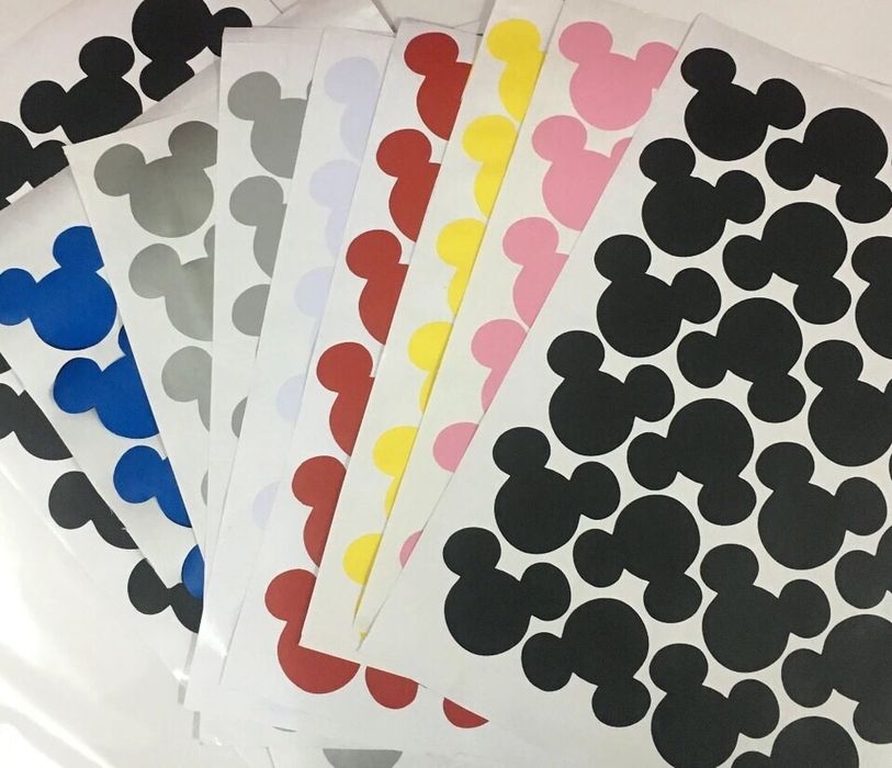 14x Mickey Mouse Decalques de Vinil para aniversários e festas