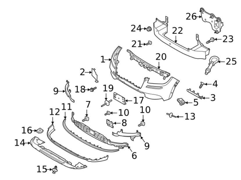 Бампер Corsair 2019-2022