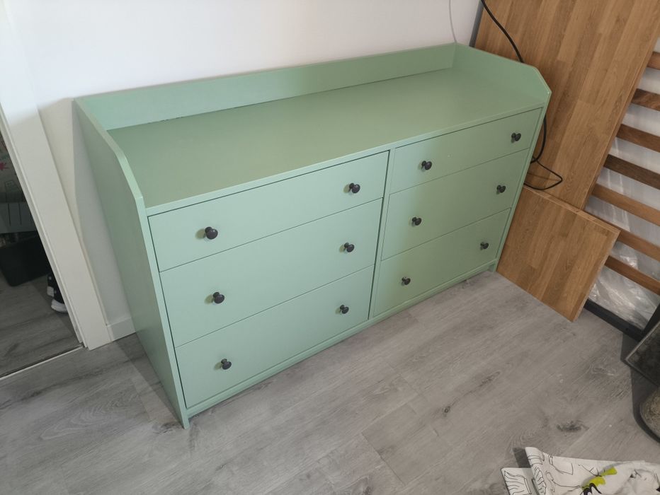 Cómoda IKEA HAUGA – cor personalizada verde menta