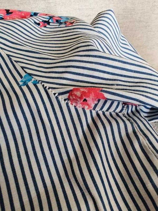 Długa koszula damska w paski i kwiaty, Primark, 36