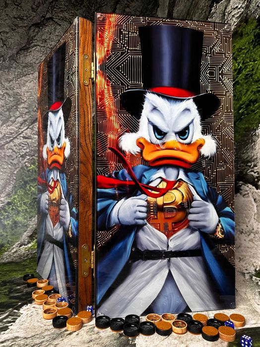 «Крипто-Скрудж» — дерев’яні нарди з гартованим склом